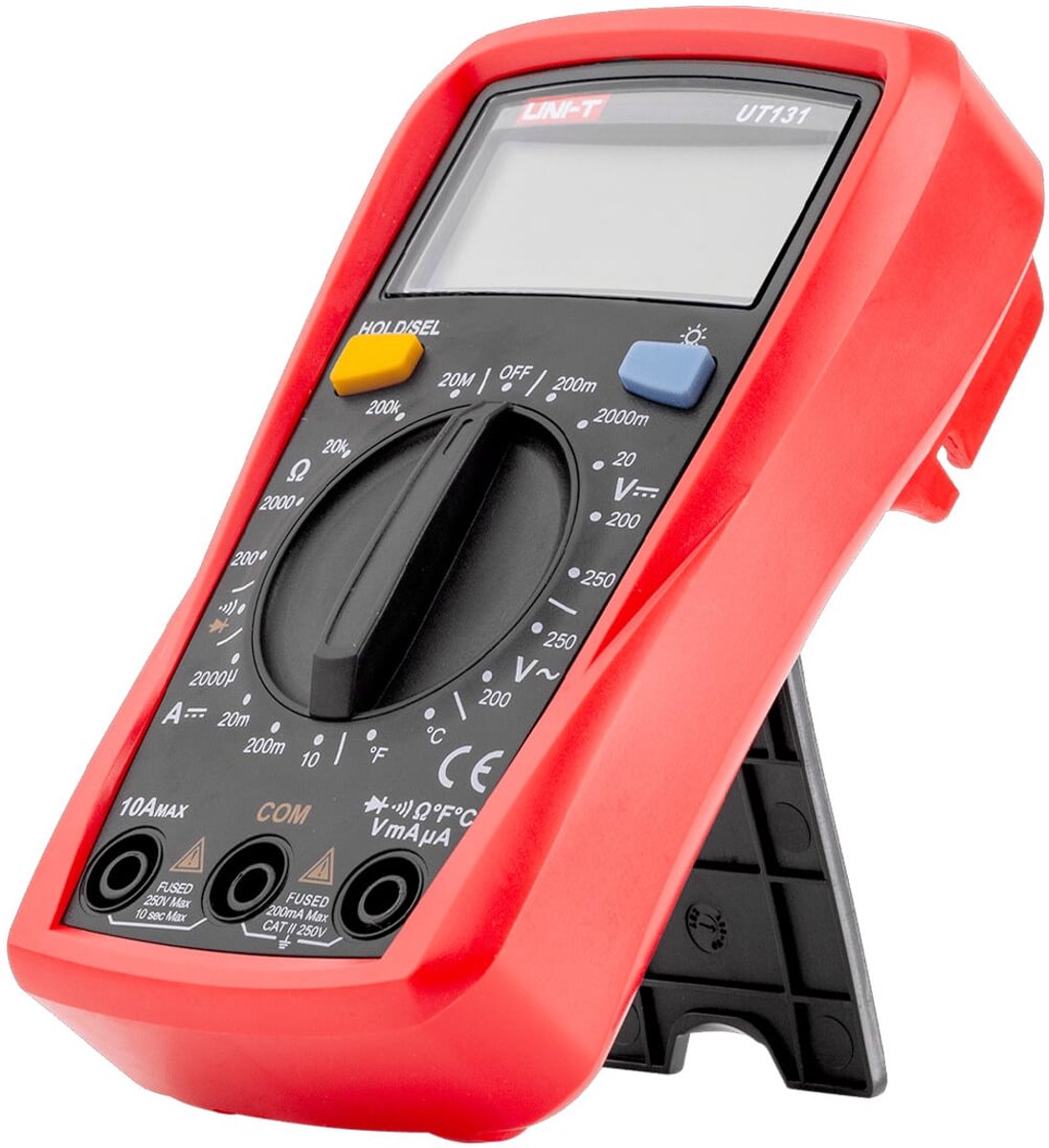 Uni-t Digitalmultimeter - 10a - max. 250 V – Kat. II – UT131c – rot