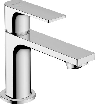 Hansgrohe rebris e – Waschtischarmatur – Einhebelbedienung – Kaltstart energiesparend – mit Ablaufgarnitur – 80 mm Größe – Chrom