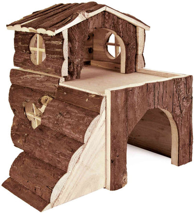 Trixie Meerschweinchenhaus – Rindenholz 31x29x28 cm – naturbelassenes Nadelholz
