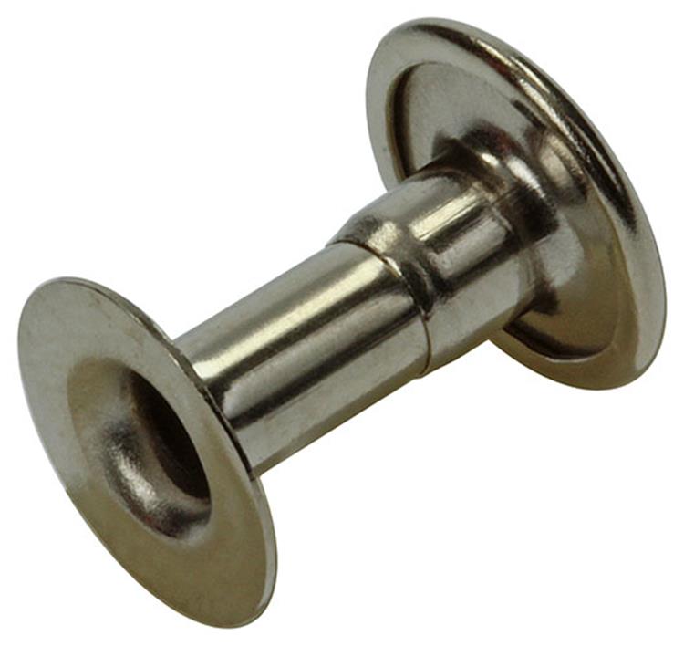 Mack 1019724 - Niete Messing vernickelt 5 Stück 4,2 x 12 mm | 10 Stück