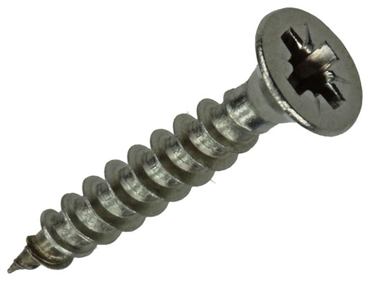 Mack 1019740 - Spanplattenschraube VZ-Kopf Edelstahl 15 Stück 4,0 x 25 mm | 10 Stück