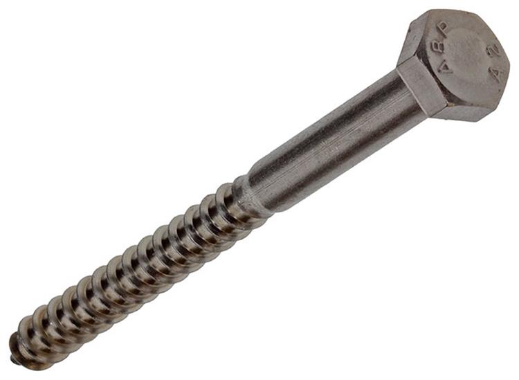 Mack 1019772 - Holzgewindebolzen Edelstahl 1 Stück 8 x 100 mm | 10 Stück
