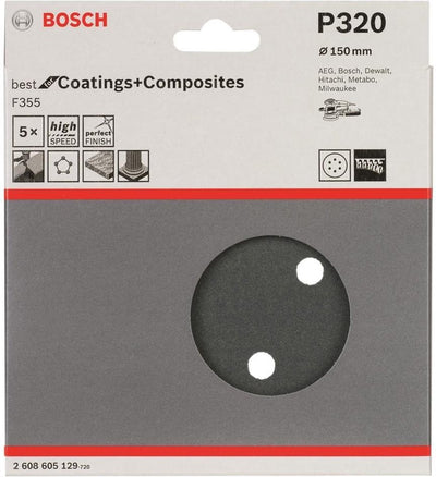 Bosch 5 Schleifblatt ø150 beste Beschichtungen 6.320