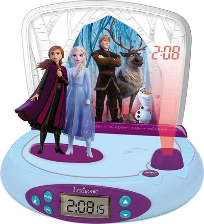 Lexibook Disney Frozen II Projektoruhr mit Geräuschen