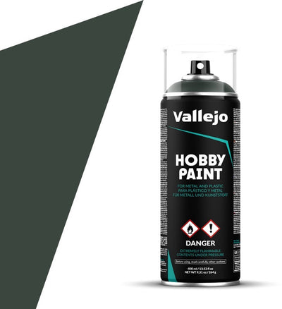 Vallejo Hobbyfarbe – 28026 dunkelgrüne Grundierung – Spray – Farbaerosoldose – 400 ml