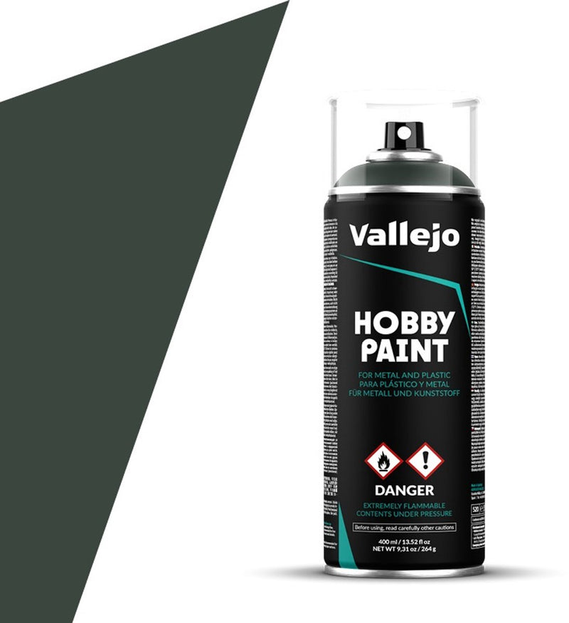 Vallejo Hobbyfarbe – 28026 dunkelgrüne Grundierung – Spray – Farbaerosoldose – 400 ml