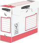 Bankers Box Basic Archivboxen 100 mm 9,5 x 24,5 x 33 cm, rot, 20 Stück
