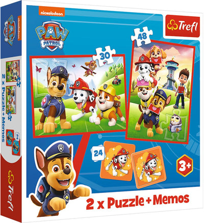 Puzzle Paw Patrol 30 und 48 Teile und Memory | 2 Stk