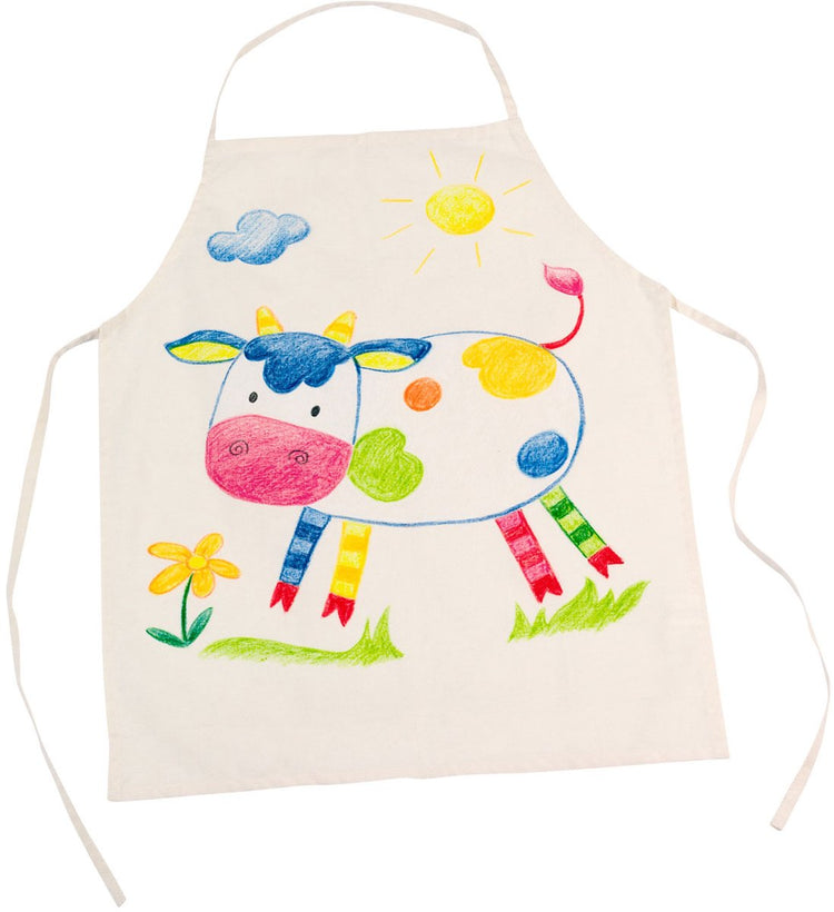 Goki färben Sie Ihre eigene Fair-Trade-Schürze – leere Textilschürze zum Dekorieren – 42,5 x 54,5 cm