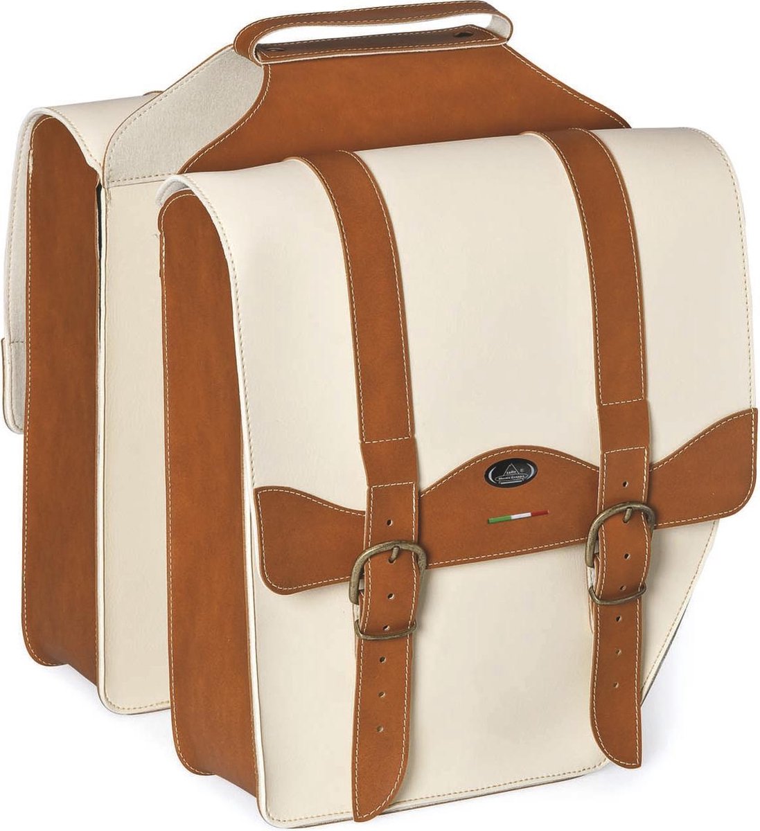 Selle Monte Grappa Doppelbeutel 17L Cruiser Vintage Cognac Creme