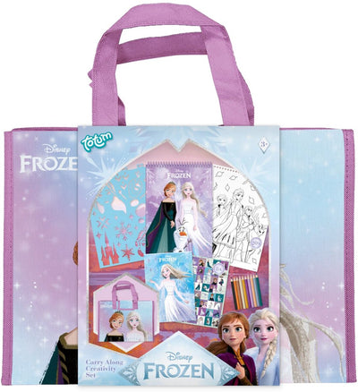Totum Disney Frozen XL Urlaubsset mit Zeichen-, Aufkleber- und Malordner – Set zum Mitnehmen für zu Hause und unterwegs – kreatives Spielzeug zum Zeichnen und Malen von Aufklebern für Kinder ab 3 Jahren