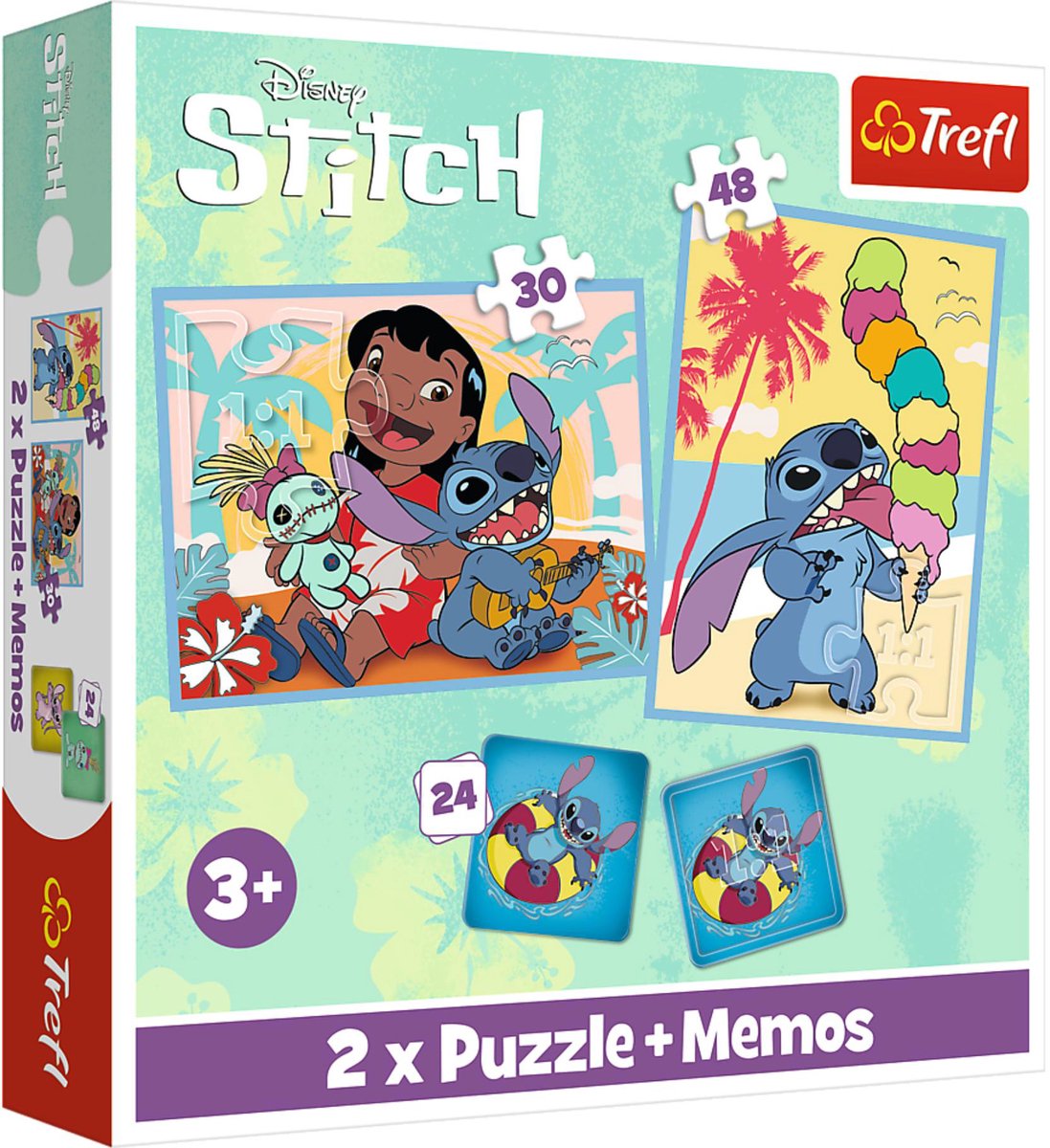 Disney Stichpuzzle 30 und 48 Teile und Memory | 2 Stk