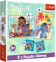 Disney Stichpuzzle 30 und 48 Teile und Memory | 2 Stk