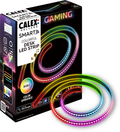 Calex Gaming-LED-Streifen für Schreibtisch – kompatibel mit Razer Chroma – Smart Home – RGB-Synchronisierung für PC – 150 cm