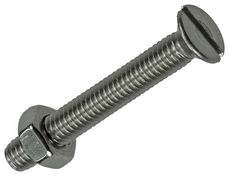 Mack 1019807 – Metallschraube verzinkt. Kopf + Mutter Edelstahl 10 Stück M4x30 | 10 Stück