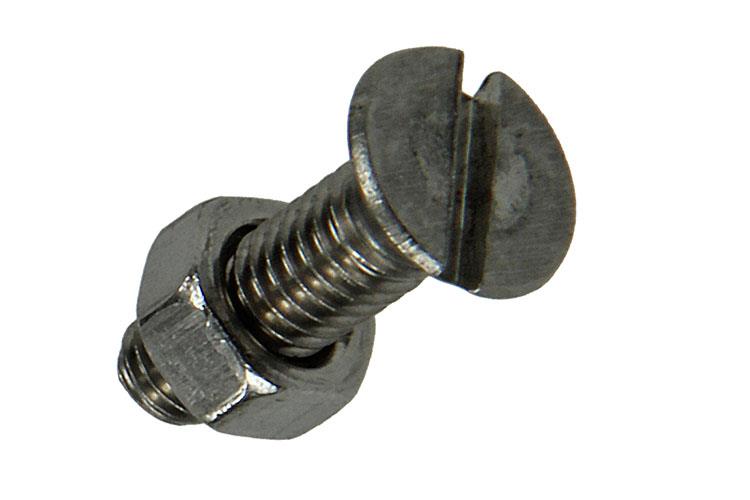 Mack 1019810 – Metallschraube verzinkt. Kopf + Mutter Edelstahl 8 Stk. M5x16 | 10 Stück