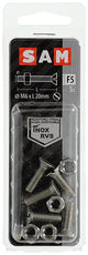 Mack 1019814 – Metallschraube verzinkt. Kopf + Mutter Edelstahl 5 Stk. M6x20 | 10 Stück