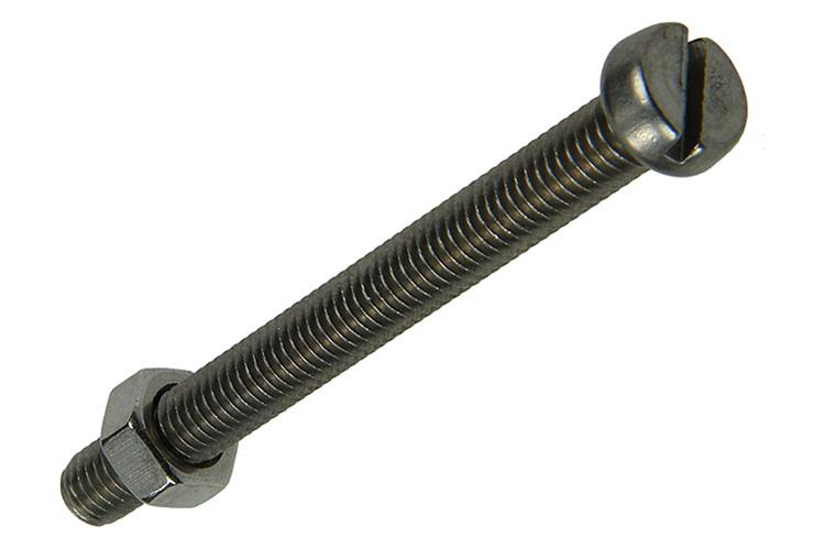 Mack 1019828 - Metallschraubzylinder Kopf + Mutter Edelstahl 4 Stk. M5x50 | 10 Stück