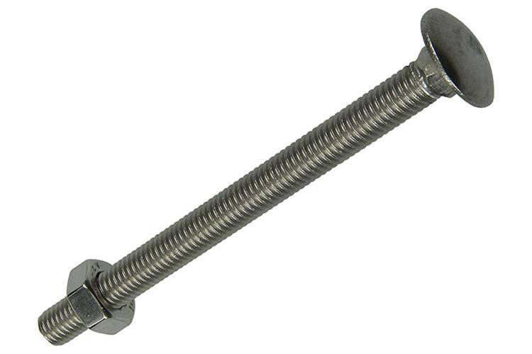 Mack 1019835 – Holzschraube + Mutter Edelstahl 1 Stück M10 x 120 mm | 10 Stück