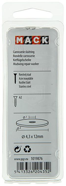 Mack 1019876 - Karosseriescheibe Edelstahl A2 12 Stück 4,3x12 | 10 Stück