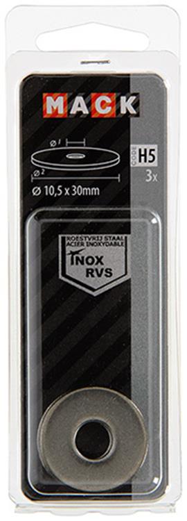 Mack 1019880 - Karosseriescheibe Edelstahl A2 3 Stück 10,5x30 | 10 Stück
