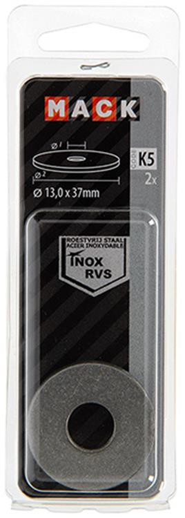 Mack 1019881 - Karosseriescheibe Edelstahl A2 2 Stück 13,0x37 | 10 Stück