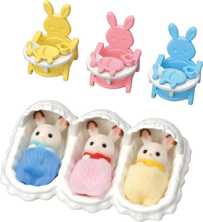 Sylvanian Family 5532 Triplet Schokoladenhasen-Pflegeset