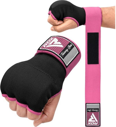 Rdx Sports IS2 - Innenhandschuhe - Innenhandschuhe - Baumwollhandschuh und Halbbandage - mit Bandage - Farbe: Pink - Größe: S