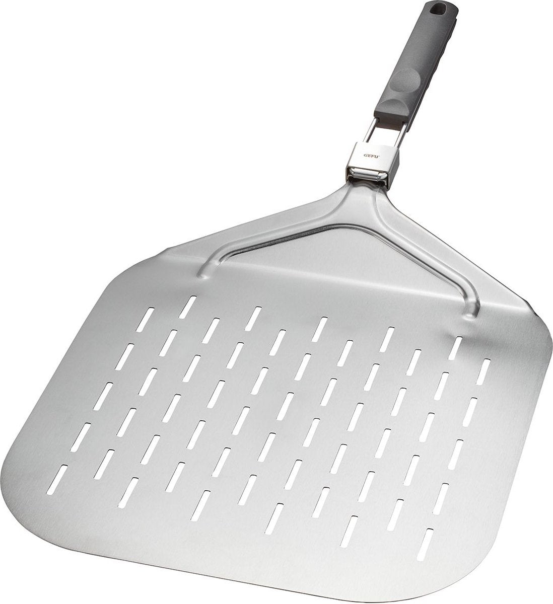 Gefu Slide Pizzaschieber – 32 x 32 cm – Klappgriff – Edelstahl