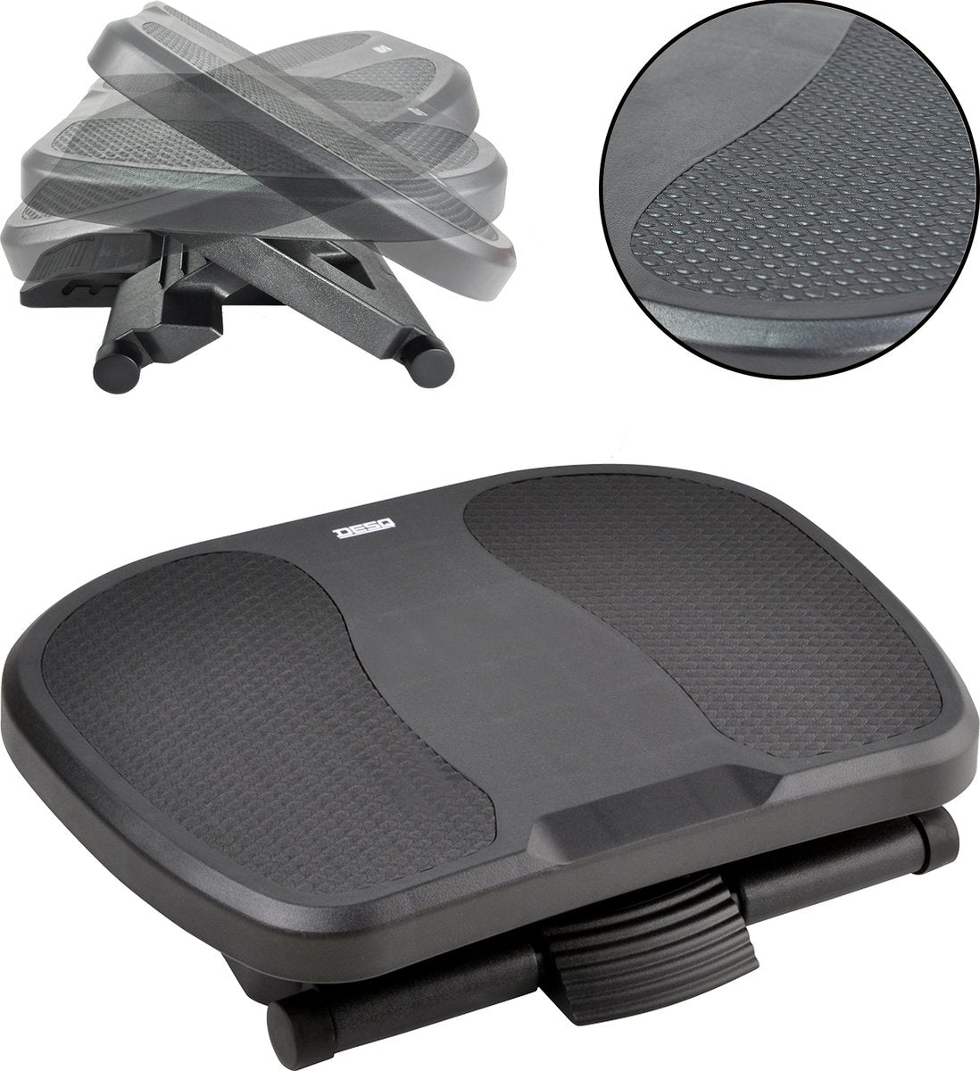 Desq® Fußstütze 60081 | 3 Höhenpositionen | 0-45° | Gummi-Antirutschmatte | robust | niederländisches Design