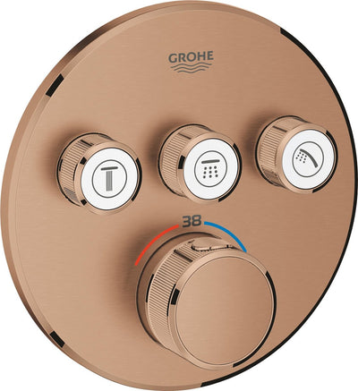 Grohe Grohtherm Einbau-Smart-Control-Dusch- oder Badthermostat – 3 Tasten – gebürsteter warmer Sonnenuntergang (mattbronze) – 29121dl0