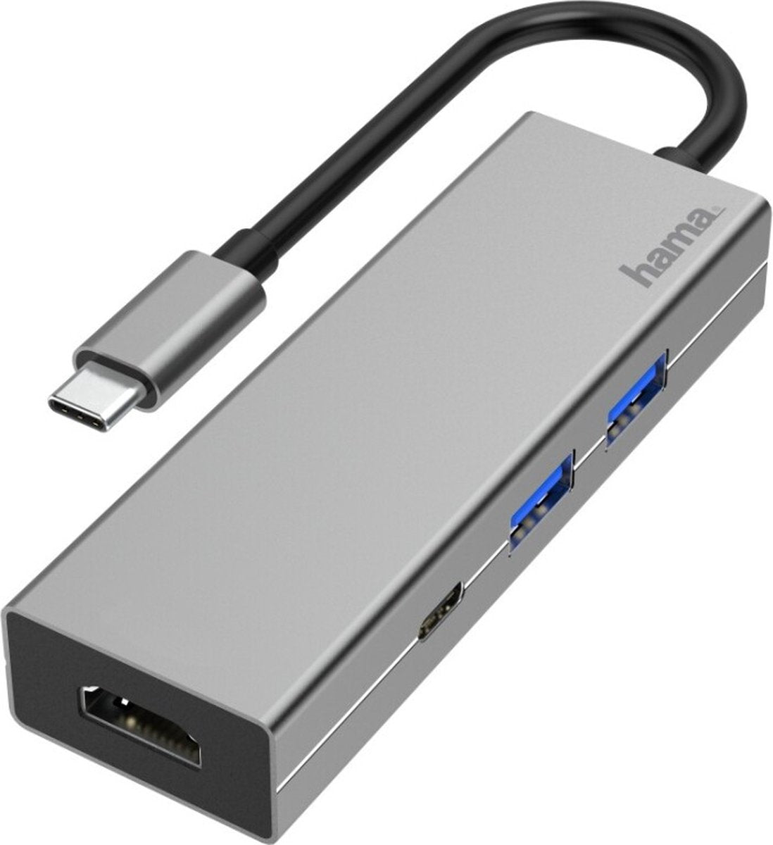 Hama USB-C® (USB 3.2 Gen 2) Multiport-Hub 4 Ports Grau