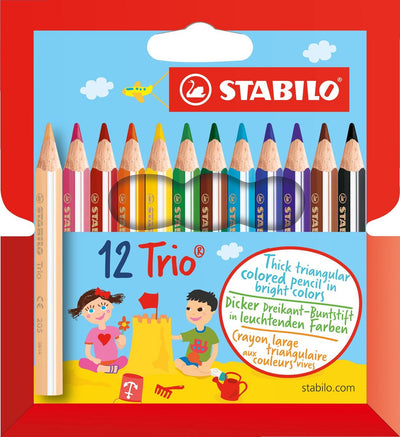 Stabilo Trio dicke kurze ergonomische Buntstifte - 12 Stk.