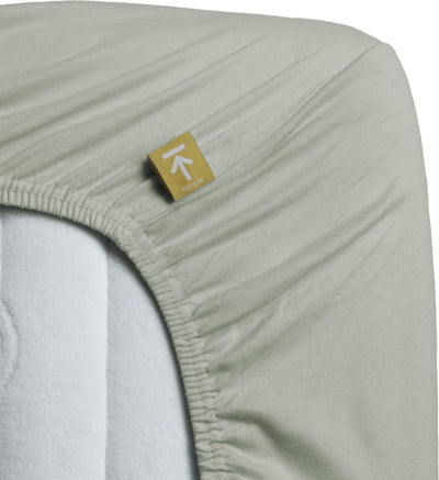 Bettwäschehouse Jersey – Topper-Spannbettlaken – 90 x 200 220 – Graugrün