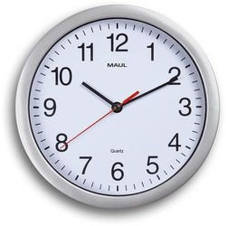 Quarzwanduhr Maul Maulrun Silber, Weiß