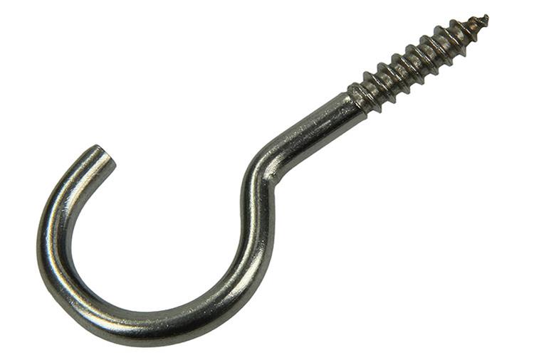 Mack 1019898 - Schraubhaken Edelstahl 2 Stück 5,0x40 mm | 10 Stück