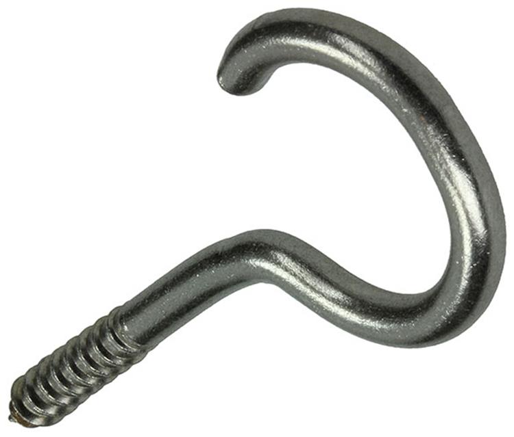 Mack 1019898 - Schraubhaken Edelstahl 2 Stück 5,0x40 mm | 10 Stück