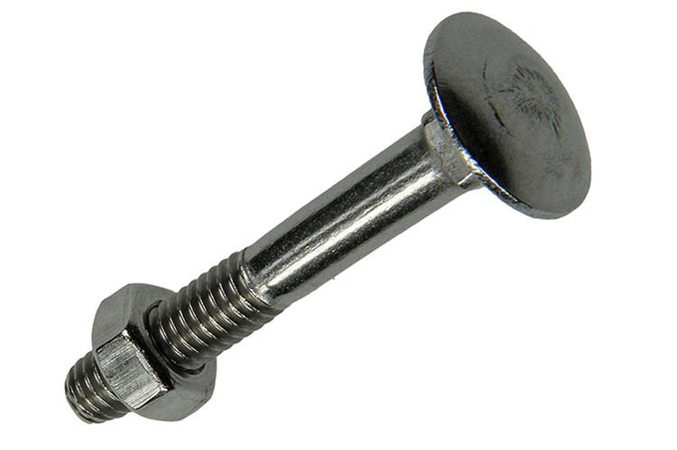 Mack 1019908 - Holzschraube + Mutter Edelstahl 4 Stück M6x40 mm | 10 Stück