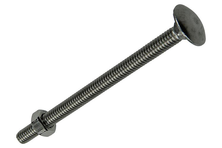 Mack 1019912 - Holzschraube + Mutter Edelstahl 2 Stück M6 x 80 mm | 5 Stück