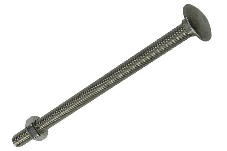 Mack 1019920 – Holzschraube + Mutter Edelstahl 1 Stück M8 x 120 mm | 10 Stück