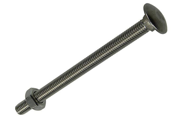Mack 1019921 – Holzschraube + Mutter Edelstahl 1 Stück M10 x 130 mm | 10 Stück