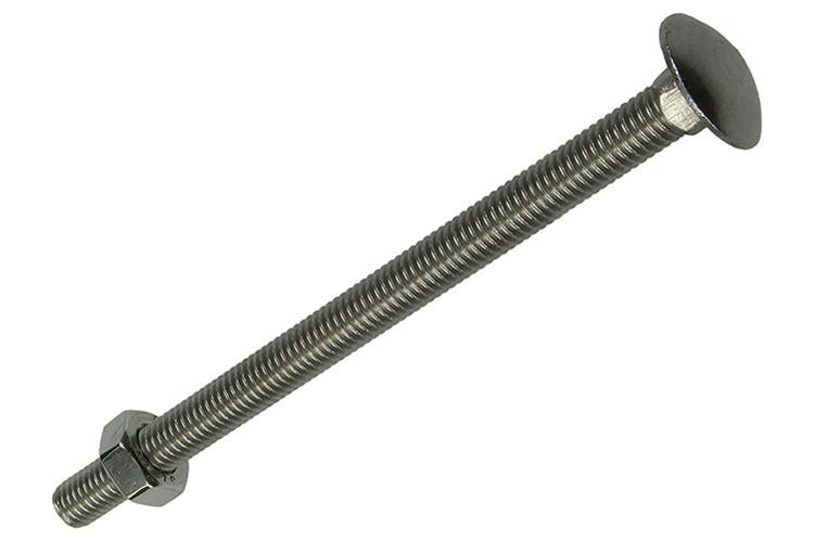 Mack 1019922 – Holzschraube + Mutter Edelstahl 1 Stück M10 x 140 mm | 10 Stück