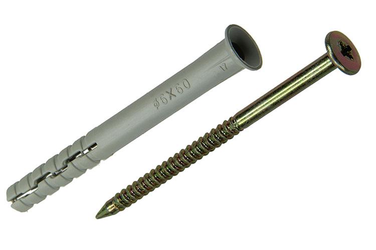 Mack 1017908 - Nylon-Nageldübel Polyamid 10 Stück 6 x 60 mm | 5 Stück