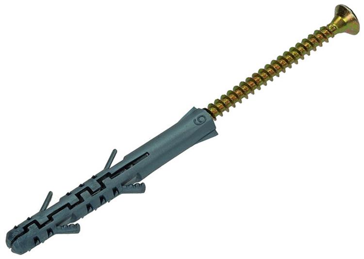 Mack 1019932 - Stecker lang exp.polyeth. + scr. 4x70 12 Stück 6 x 55 mm | 5 Stück