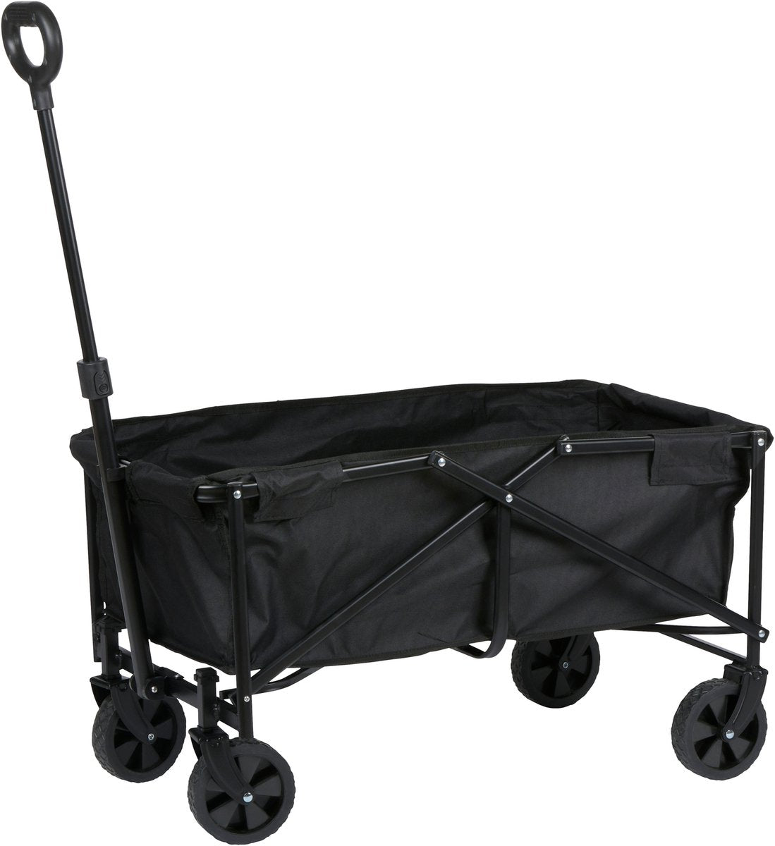 Camp Active - zusammenklappbarer Bollerwagen - faltbar - schwarz - Tragkraft 50 kg