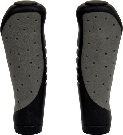 Dresco Fahrradgriffe Ergo Grip ca. 10 cm Gummi schwarz grau pro Set