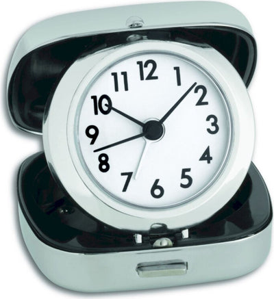 Tfa Dostmann 60.1012 – Wecker – Quarz – Metallbox – Zahlen – Alarm – Pop-up – silberfarben