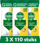 Antibakterielle Reinigungstücher von Dettol – Sparkling Lemon – 110 x 3 Stück – Vorteilspack