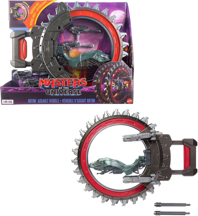 Rotonfahrzeug aus dem Film „Masters of the Universe 2026“ – 2 rotierende Klingen und 2 Sätze Blaster
