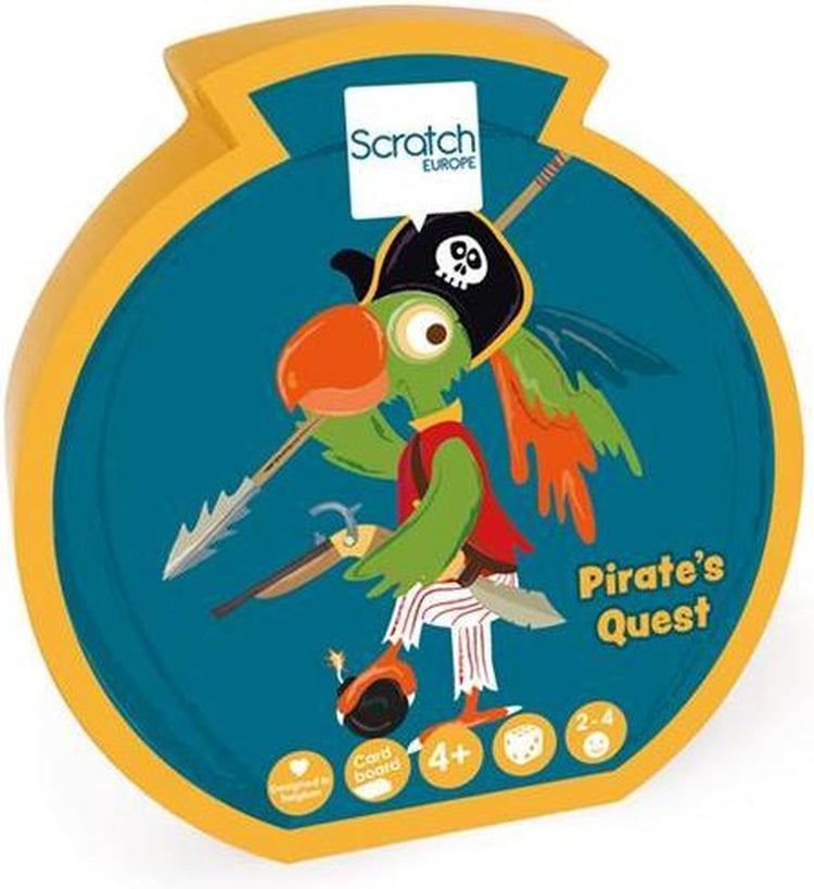Rubbelbrettspiel - Piratenquest - mit 3 verschiedenen Spielen - 4 Jahre